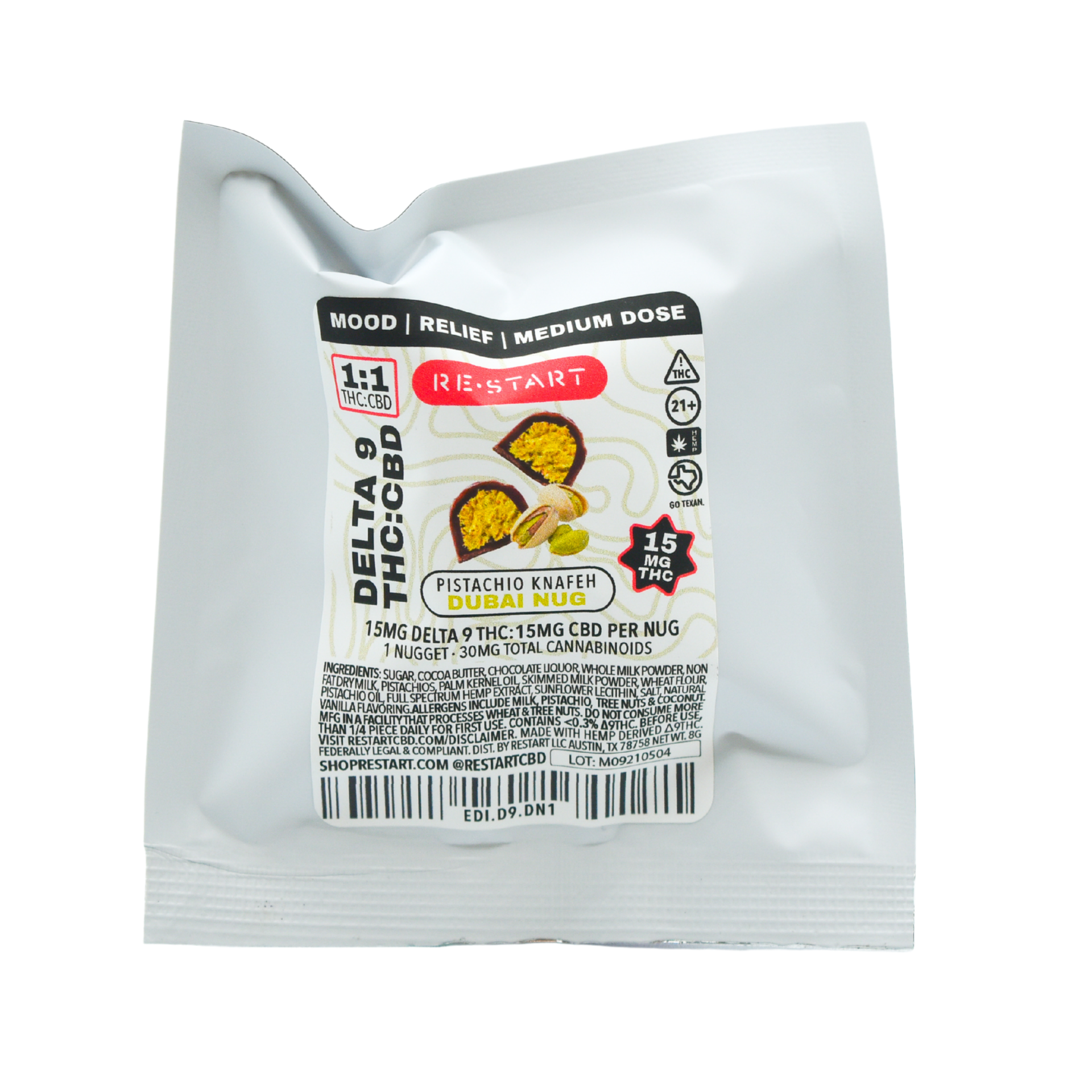 Delta 9 THC CBD Pistachio Dubai Nugs 1ct